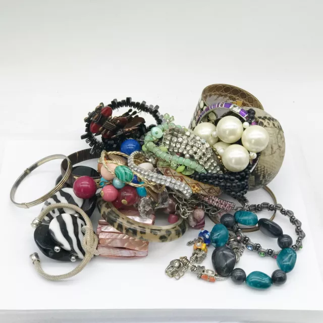 Costume Jewellery  Wear Craft Upcycle Resell Harvest Dress Up Bracelet Bundle
