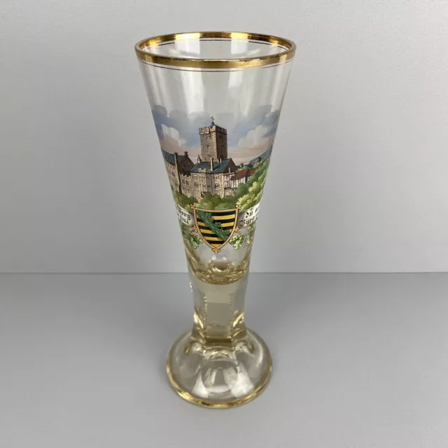 Pokalglas mit Emaille-Malerei "Wartburg", Großherzogtum Sachsen-Weimar-Eisenach