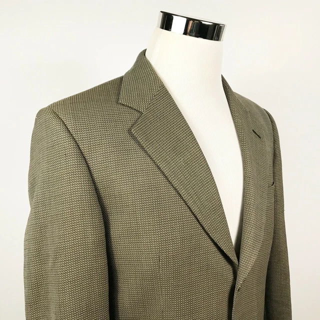 Example x Missoni Mens 40R Sport Coat Gold Knit Wool Three Button Made in Italy