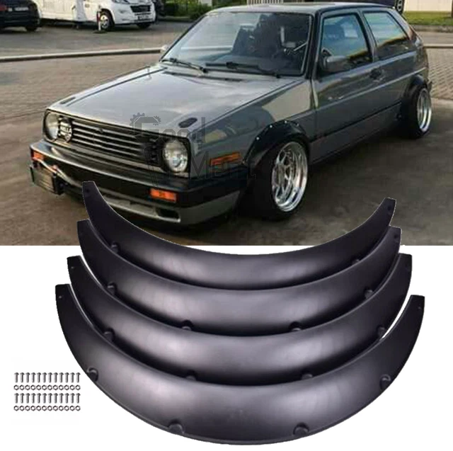 4PC FENDER FLARES Wide Body Kit Wheel Arches Durable For Volkswagen