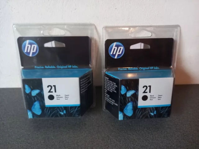 Hp 21 Lot 2 Cartouches Encre Neuves Black/ Noir Aout 2022