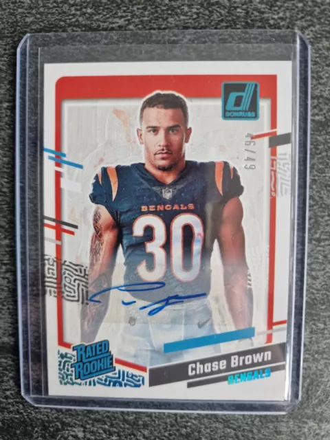 NFL Trading cards - 2023 Panini Donruss RC Auto - Chase Brown - 46/49