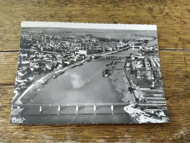 CPSM 71 Postcard - Chalon Sur Saône - Aerial View of Bridges