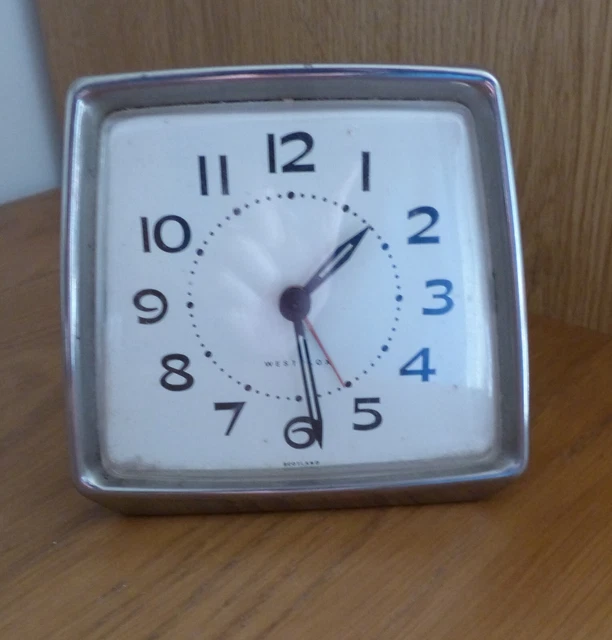 VINTAGE RETRO WESTCLOCK Cream Alarm Clock Made in Scotland £5.00