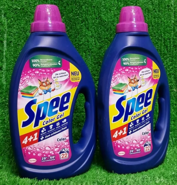 (9,85€/L) 2x SPEE COLOR 990ml 22WL Flüssigwaschmittel bunte Wäsche Versand0€