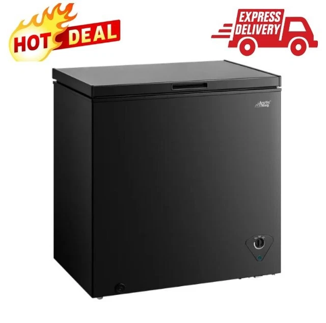 7 CU FT Chest Freezer with Removable Basket EasyClean, Black NEW 263.
