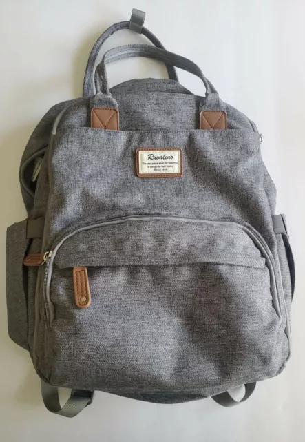 RUVALINO Multifunction Maternity Stylish Travel   Back Pack, Waterproof / Gray