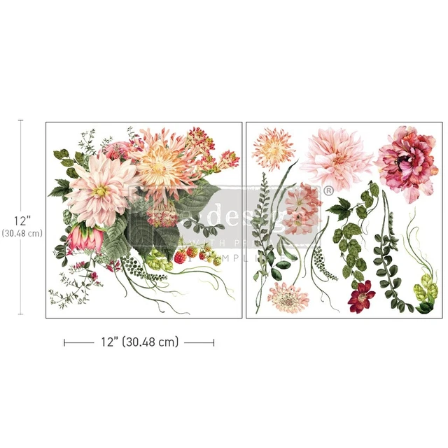 Prima Marketing Re-Design Maxi Transfers 12""x12"" - Meine Lieblings-Dahlie RE665296