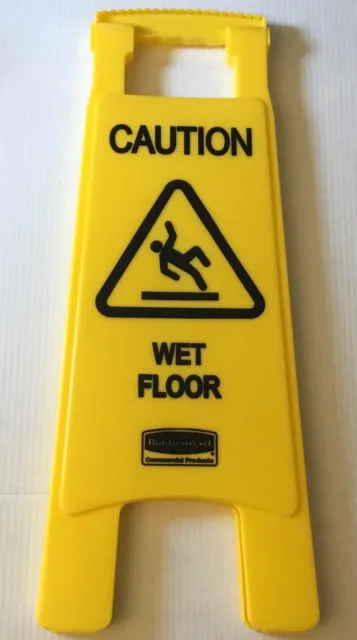 New! Rubbermaid Floor Sign Rm-61127  “Caution Wet Floor” 25 1/2” T X 9 1/2” W