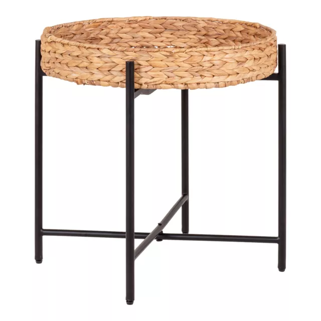 House Nordic Mesa Auxiliar Naro Jacinto de Agua 50x48 CM Bandeja Mesa