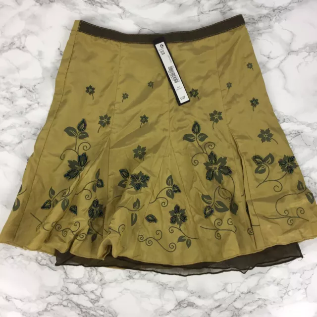 Next Signature Girls Skirt Gold Silk Beads Age 9yrs BNWT RRP £37