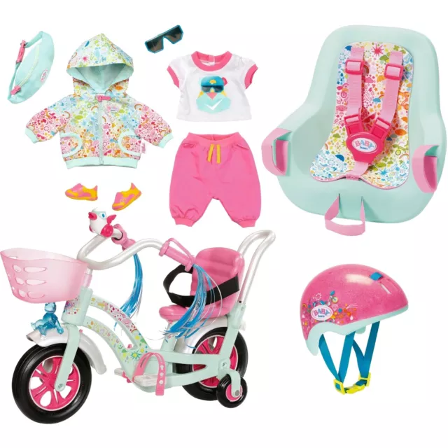 Zapf Creation BABY born Bike AUSWAHL Fahrrad Rad Outfit Helm