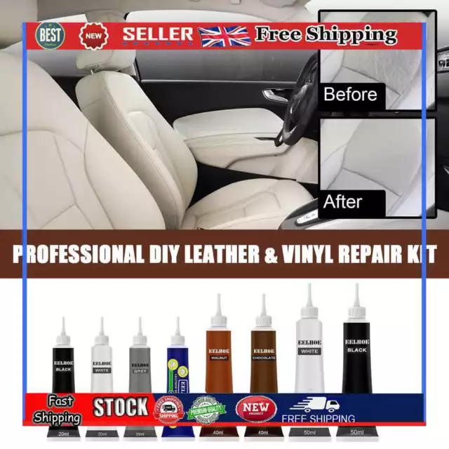 50ML Leather Repair Gel Filler Cream Restore Car Seat Sofa Scratch Scuff Hole UK