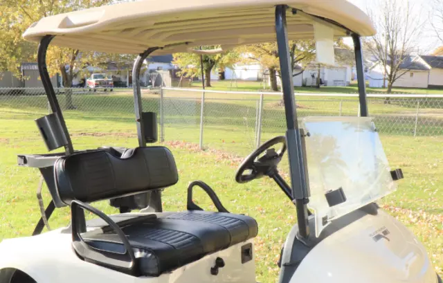 Custom Black Golf Cart Seat Covers For EZGO Valor / TXT 2014-2022, Extra Cushion