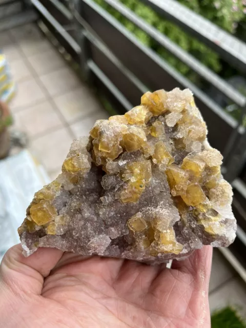 Fluorit auf Quarz von Pöhla im Erzgebirge