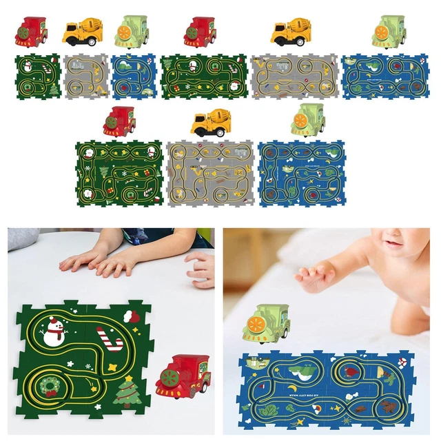 Puzzle Tracks Jigsaw Set Track Building Blocks Educational Toy Rail Car Building