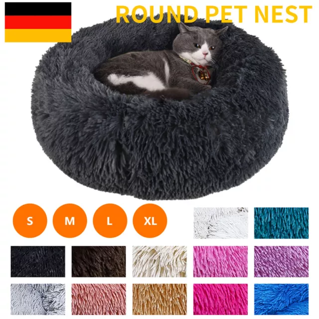 S-Xxxl Plüsch Hundebett Katzenbett Hundekissen Hundekorb Schlafplatz Rund Donut