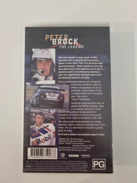 Peter Brock The Legend (VHS Pal, 1997)Holden Motorsports Bathurst Car Racing 2