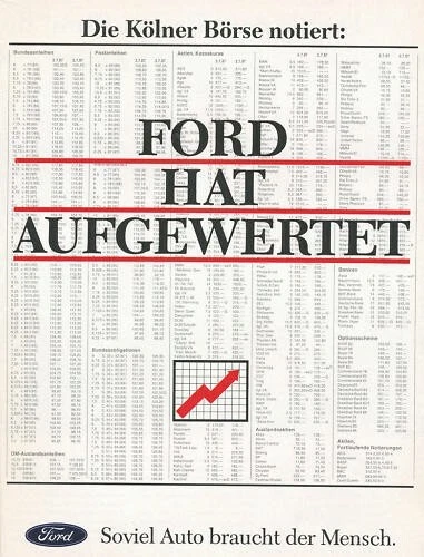 Ford Prospekt 1987 D brochure catalog Katalog Escort Orion Fiesta Sierra Scorpio