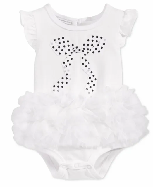 First Impressions  White Tutu Bodysuit for Baby Girls Size 3-6 Months