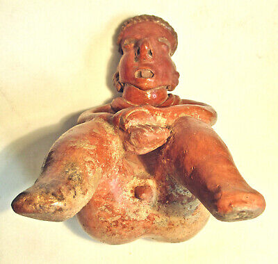 Pre-Columbian Nayarit Seated Nude Male Figure 6