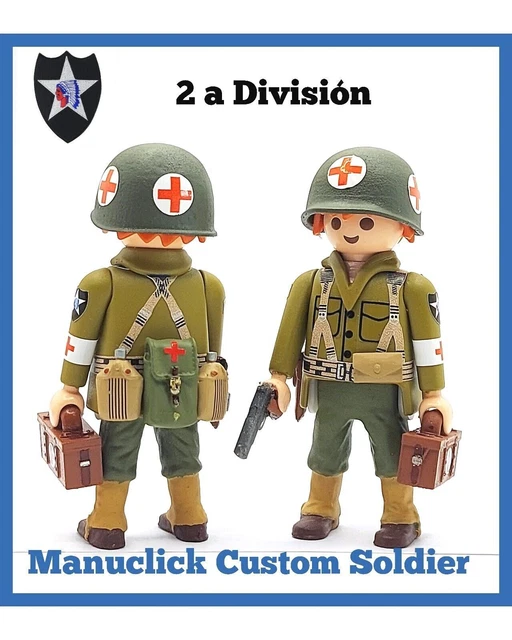 PLAYMOBIL Custom WW2 SOLDAT DE L'ARMÉE AMÉRICAINE PARACHUTISTE SECONDE