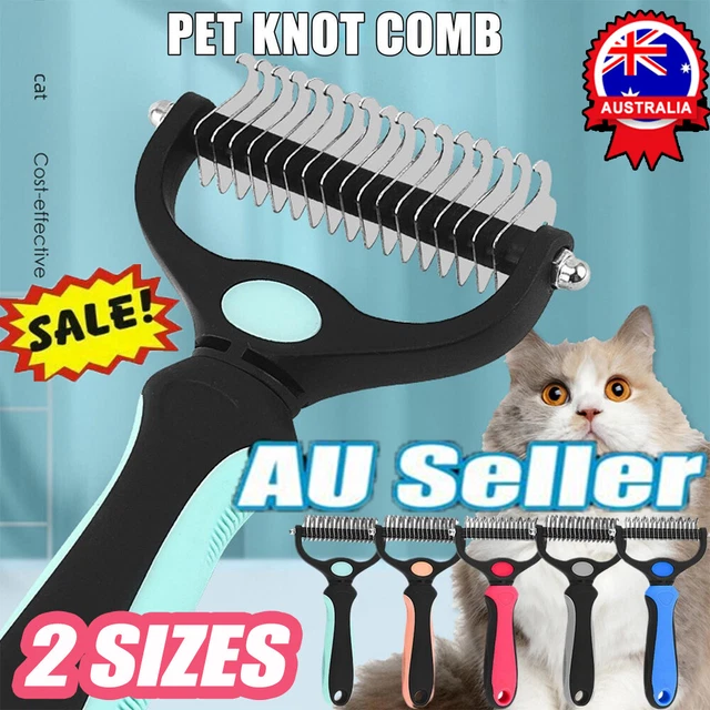 Dog Pet Cat Fur Dematting Grooming Deshedding Trimmer Tool Comb Brush  CQ
