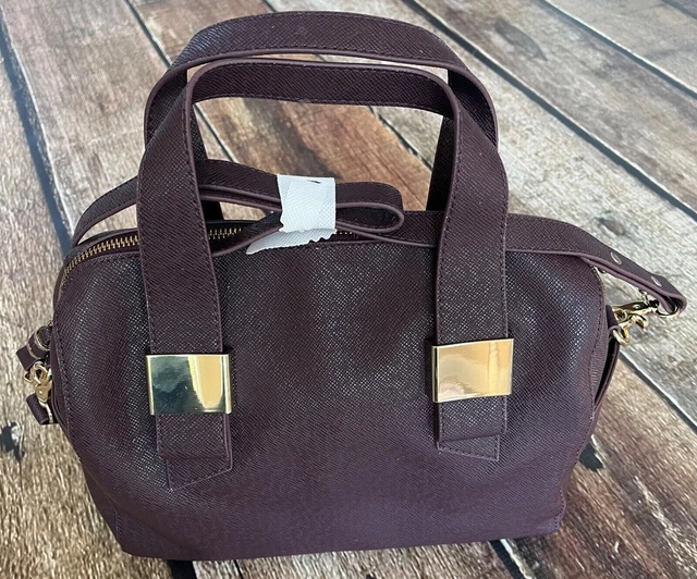 Ivanka Trump Blair Barrel Satchel Wine Womens Handbag New With Tags And Dust Bag