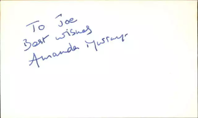 Amanda Murray Actress Signed 3" x 5" Index Card