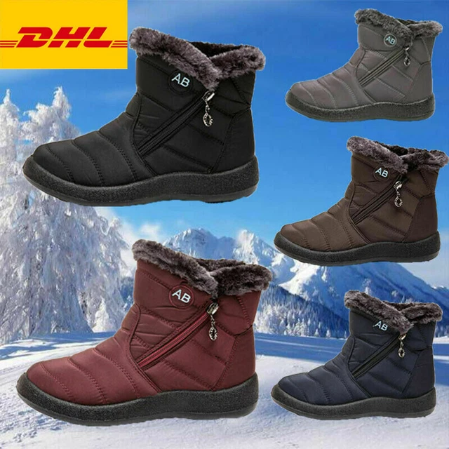 Winterschuhe Damen Gefüttert - Wasserdichte Winterboots Für Schnee Und Outdoor
