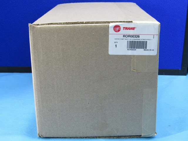 NEW TRANE ROR00326 Rotor Shaft ASSY With Bearings .75h 4 Pole 120v 1750 RPM