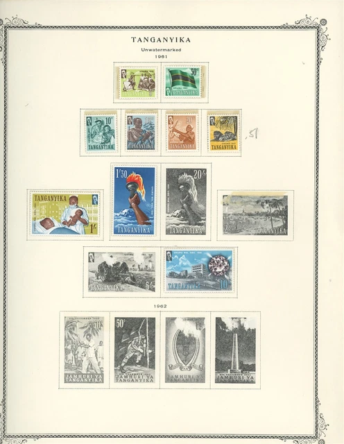 TANGANYIKA Album Page Lot #142 - SEE SCAN - $$$