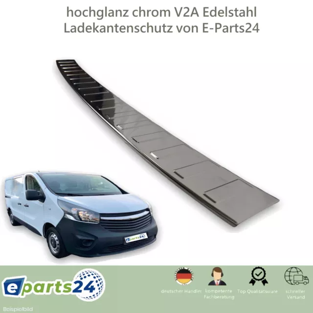 Ladekantenschutz für Opel Vivaro B Renault Trafic 2014-2019 Edelstahl glanz