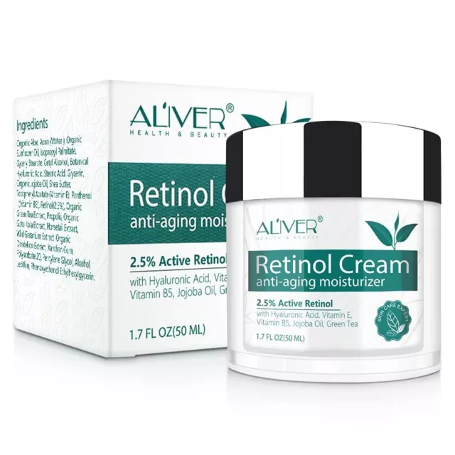 Retinol Face Cream Anti Aging Wrinkles Moisturizer Hyaluronic Acid Skin Repair