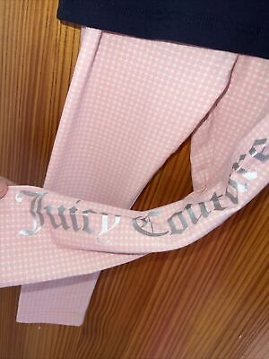 Juicy Couture Girls Rosa Blu Navy Leggings Set Età 36 mesi 3 anni Maniche Corte 3