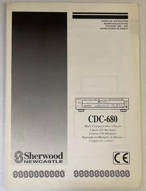 Sherwood CDC-680 Compact Disc Player Owner User Manual Operating Instructions