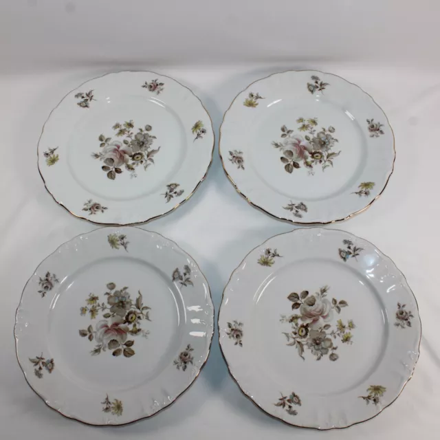 4 Winterling Bavaria Empress Maria Theresia Floral China 10-1/4" Dinner Plates