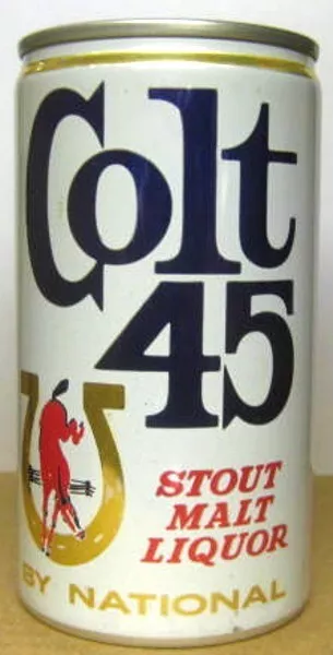 COLT 45 STOUT MALT LIQUOR Beer CAN HORSE Carling National, Phoenix ARIZONA CN056