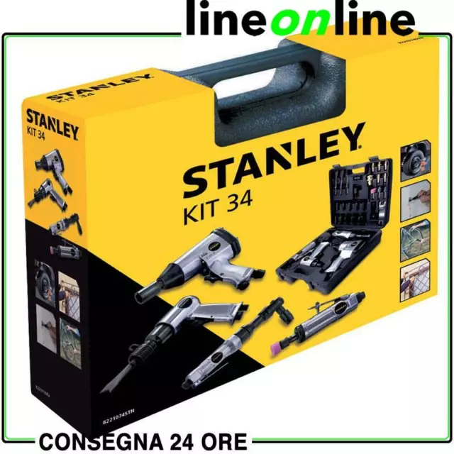 Kit 34 Utensili pneumatici Stanley per compressore aria