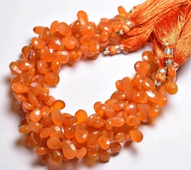 Perles de pierres précieuses en forme de coeur de poire à facettes en...