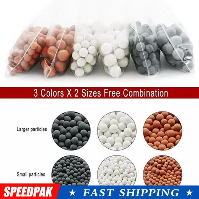 ❀Bolas minerales filtro de agua piedras de recarga cuentas para cabeza de mano H7 S3 ducha M2X6❀