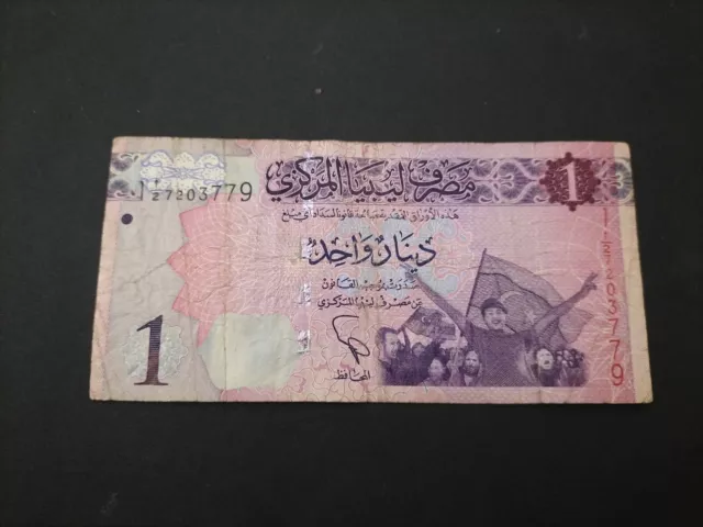 Primavera árabe de 1 dinar Libia