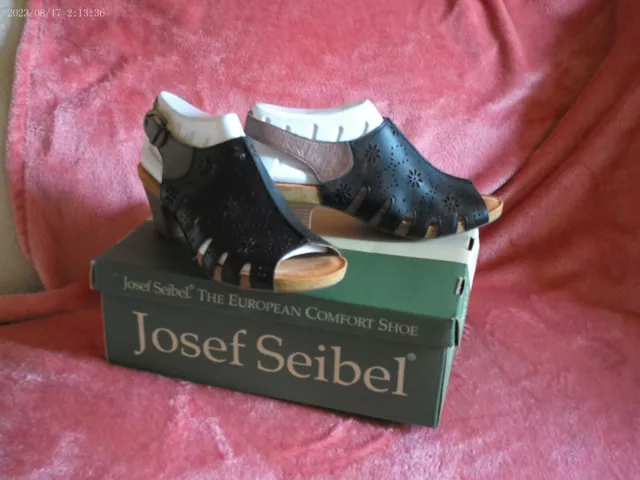 Brand new Josef Seibel European comfort shoes 36 sz 6 black and brown leather