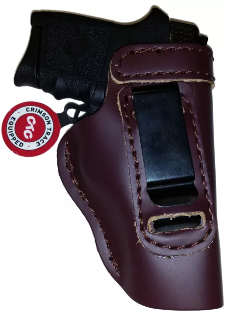 LT CUSTOM MAHOGANY OWB Leather Gun Holster YOU CHOOSE:rh,lh-laser-slide-belt-mag