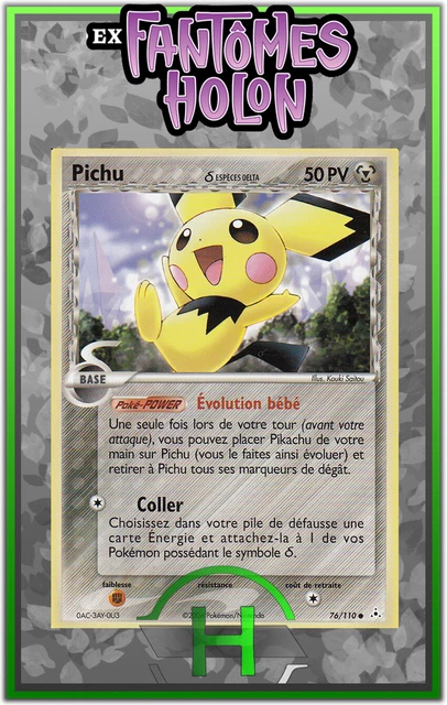 Picchu - EX:Ghosts Holon - 76/110 - French Pokemon Card