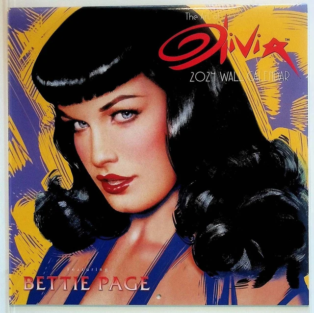 ART OF OLIVIA 2024 Wall Calendar featuring Bettie Page Olivia De