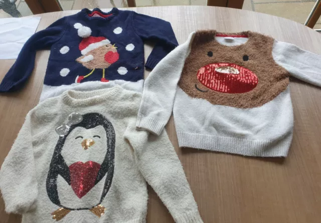 Girls Christmas Jumper Clothes Bundle 5-6yrs USEFUL Winter Boys Girl Unisex O23