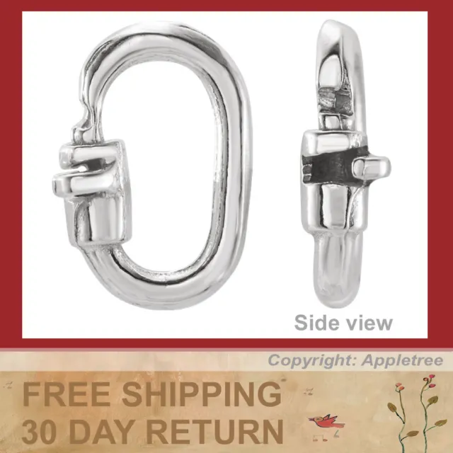 4 Solid 925 Sterling Silver Link Lock Jump Ring. Locking Jumprings. For charms.