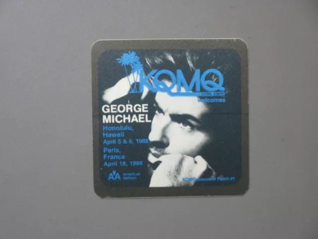 George Michael satin sticker radio promo Honolulu & Paris, 1988 !