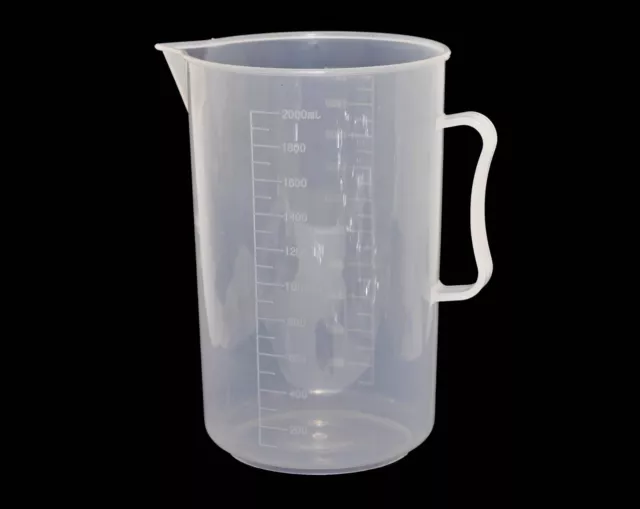 Food Liquid Chemical Measuring Jug Beaker Graduated 2000ml Darkroom Measure
